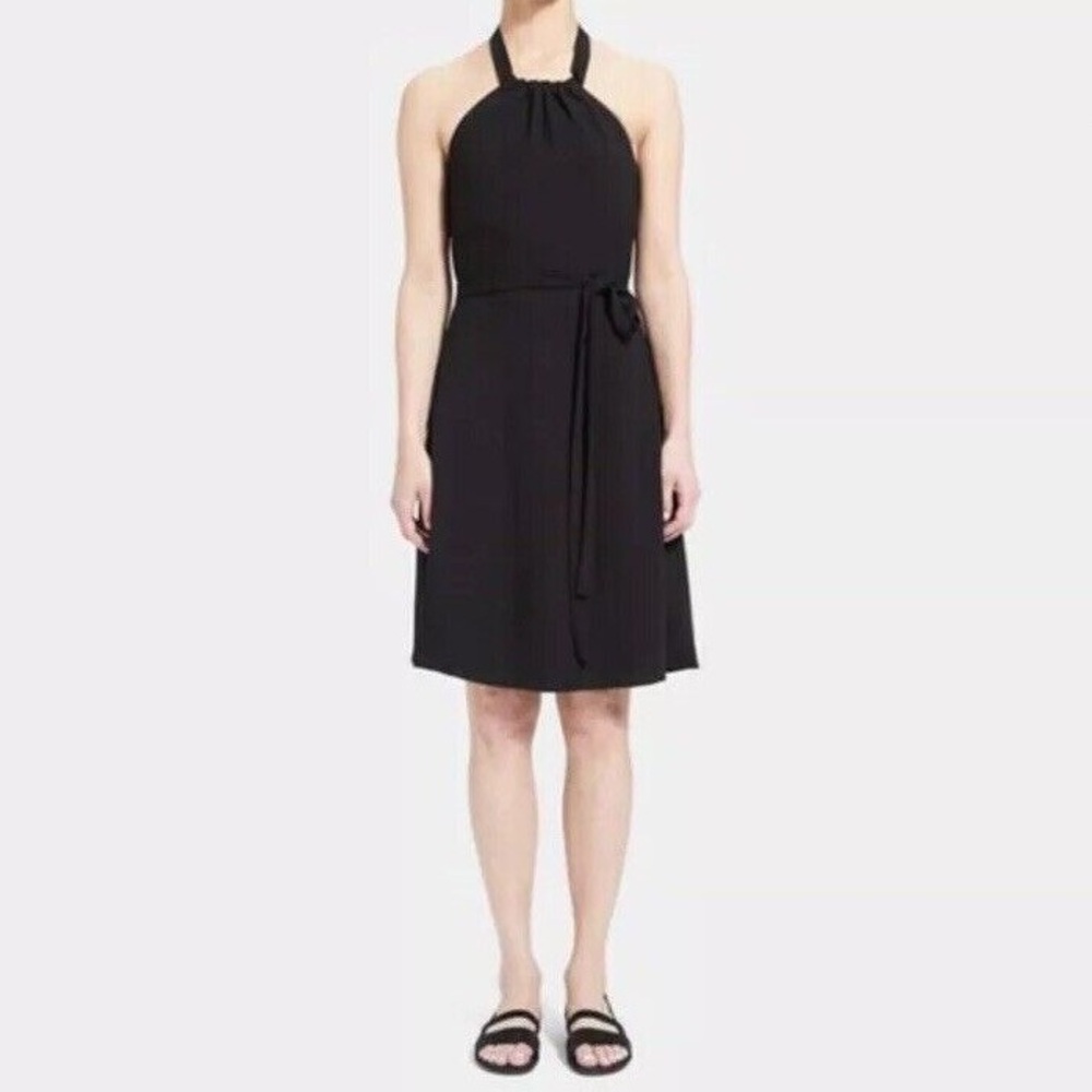 Theory Nayline R Elevate Crepe Dress Black 00